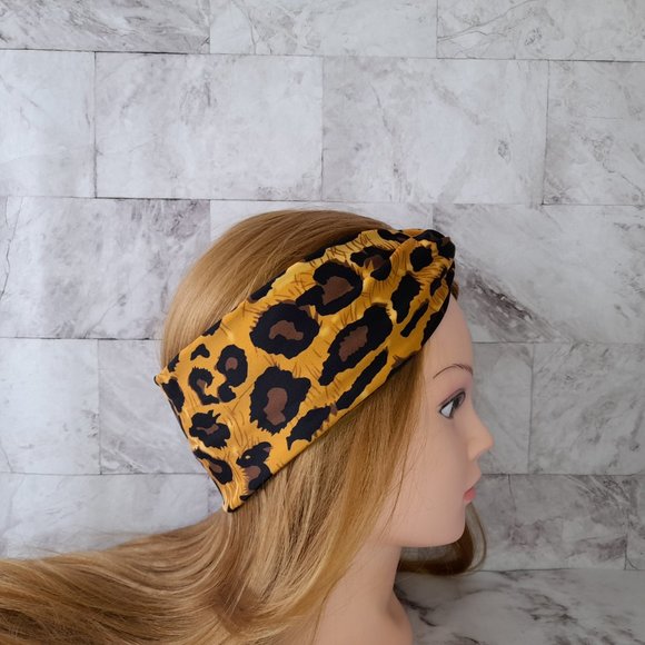 Leopard Print Headband, Twisted Headband - Picture 5 of 7